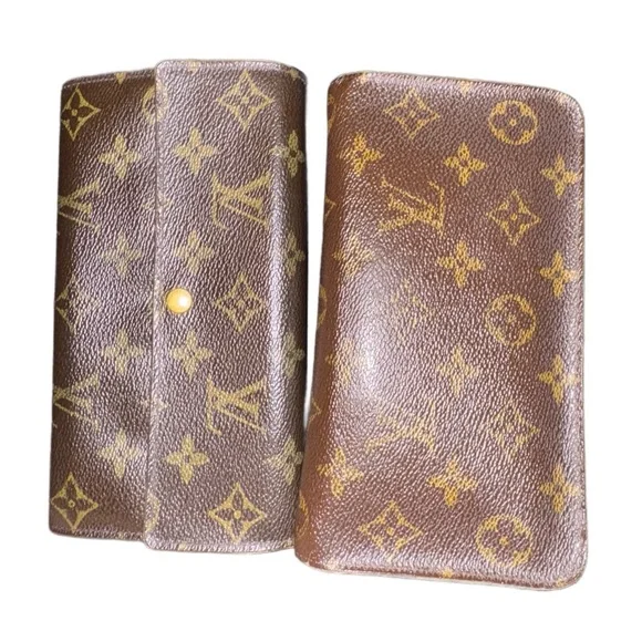 Louis Vuitton Brown Monogram Wallet Duo- Zippy & Sarah