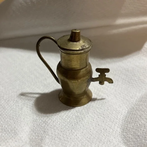 Miniature Brass Samovar Vintage