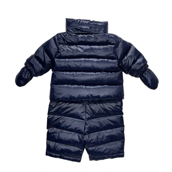 Ralph Lauren Size 3 Months Down Puffer Snowsuit Navy Blue Jacket Pants New NWT