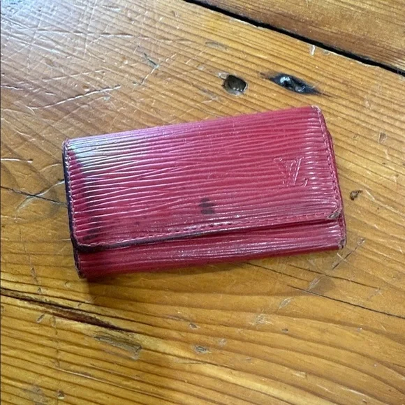 Louis Vuitton Women's Red Key Wallet Pouch