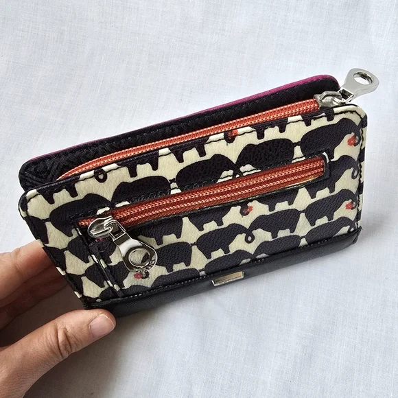 Relic▪️Elephant Wallet w/ Black, White & Orange Accents