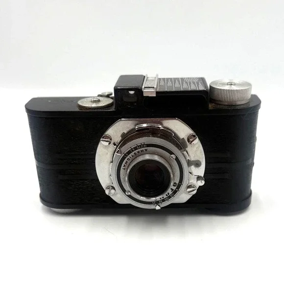 Vtg‎ Argus A 35mm Film Camera Black Bakelite Ilex Anastigmat f4.5 Lens Untested