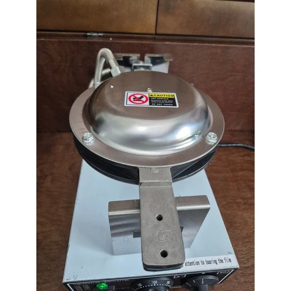 1400W  Rotatable Non-Stick‎ Round Waffle Maker Commercial-Grade Bubble Nonstick