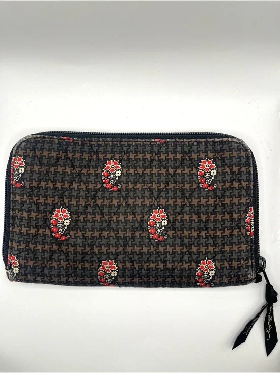 Vera Bradley retired “Houndstooth Flower” Zip Wallet