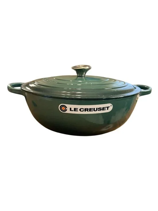 Le Creuset Enameled Cast Iron Braiser With Lid 7.5 Qt Green NWT