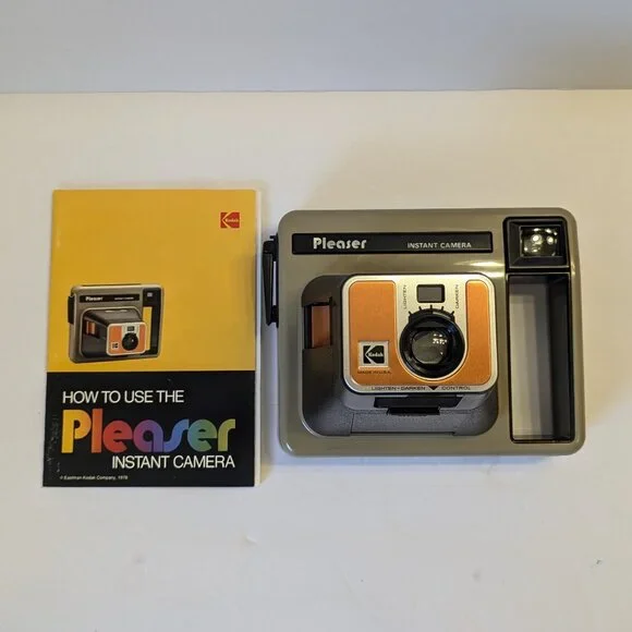 Vintage 1970's Kodak Pleaser Instant Camera w/ User Manual