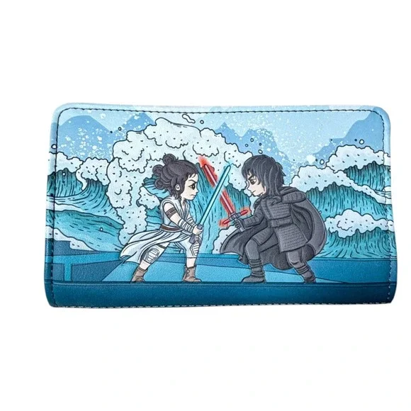 Loungefly Star Wars Kylo Ren & Rey Mixed Emotions Flip Zipper Wallet