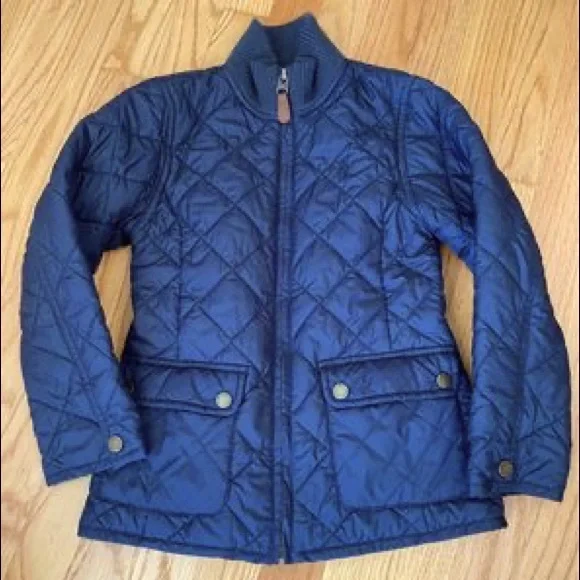RALPH LAUREN 6X kids Quilted Jacket Navy Blue Coat