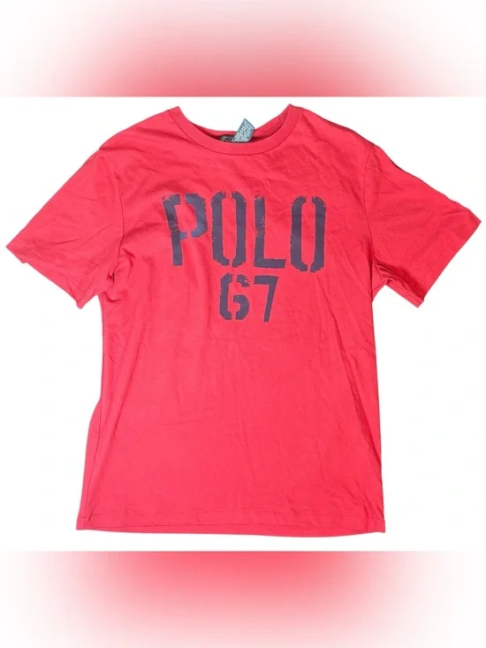 Polo Ralph Lauren POLO 67 Graphic Tee Youth Large 14-16 Red