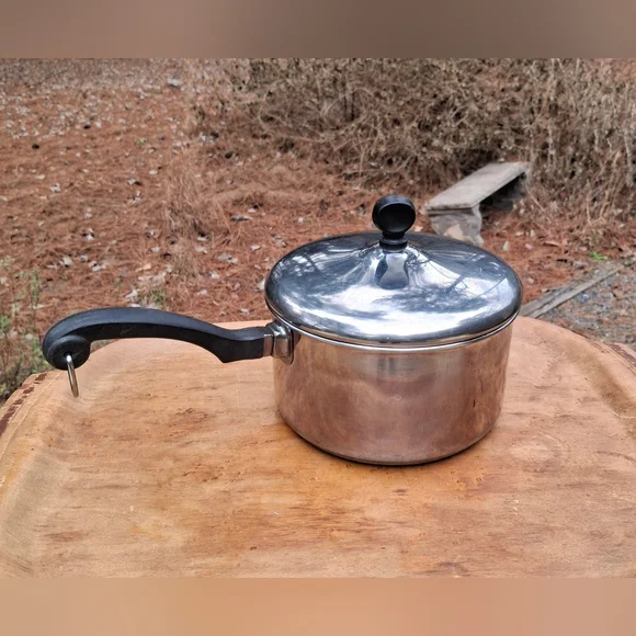 Vintage Farberware Stainless Steel Aluminum Clad 2 Quart Pot With Lid
