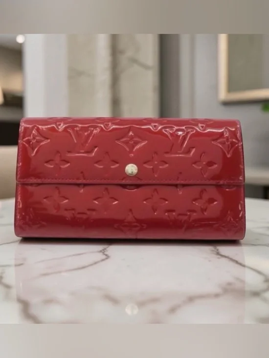 Louis Vuitton Red Patent Leather Wallet