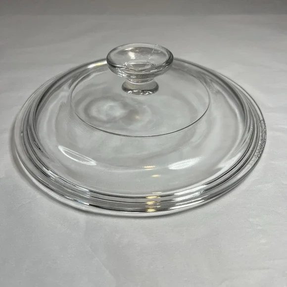 Clear Glass Round Pyrex Replacement Lid with Knob #26 Corningware 7 1/4