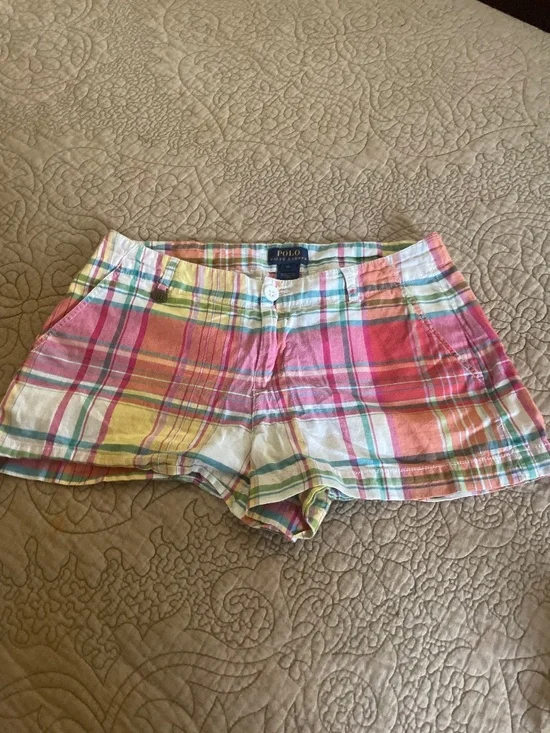 Girls Ralph Lauren polo plaid shorts