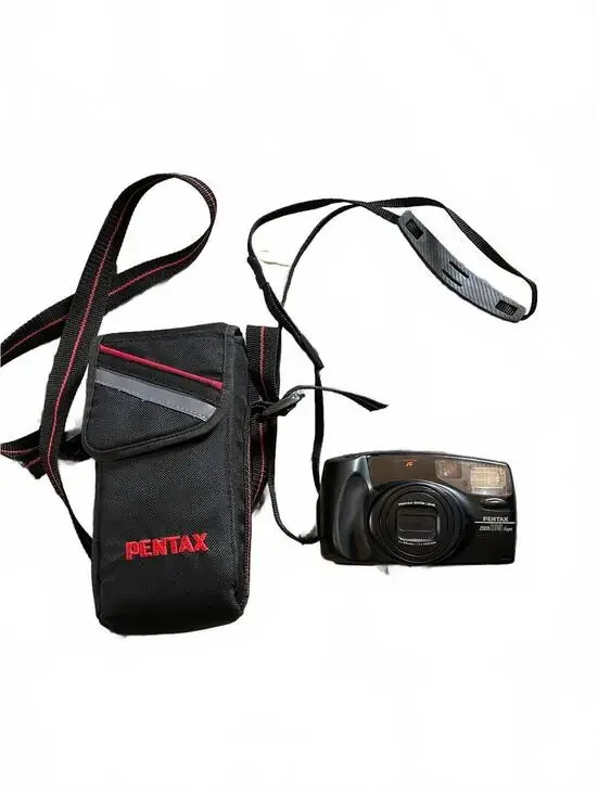 Battery Tested Pentax Zoom 105 Super 35mm Film Camera with Carrying Case