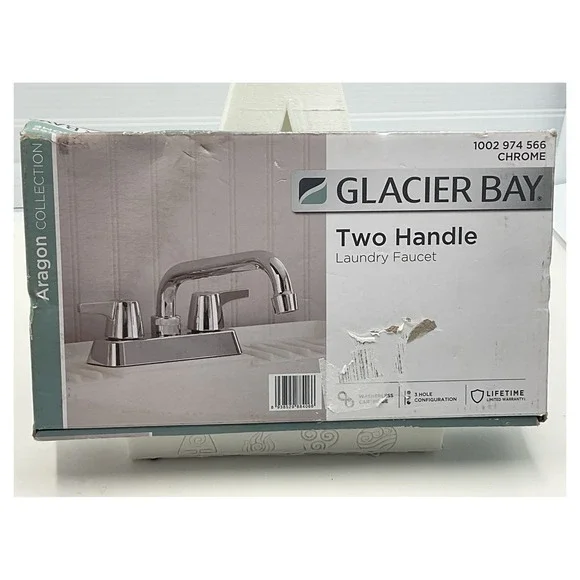 Glacier Bay Aragon Laundry Faucet Chrome‎ 2-Handle