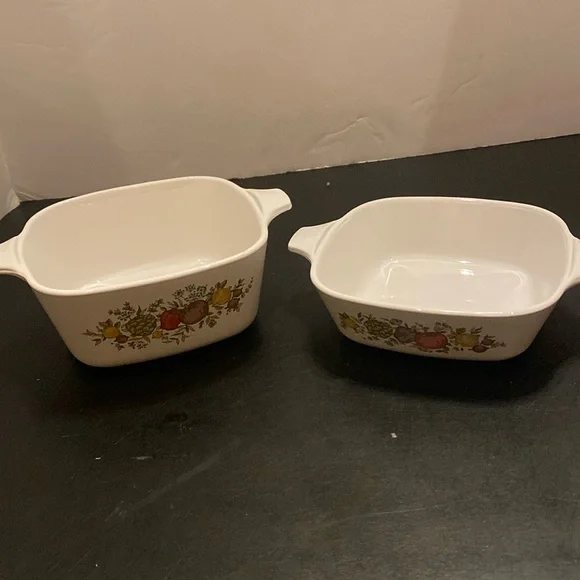 VTG CorningWare Spice of Life casserole dishes no lids 2 3/4 and 1 3/4 cups