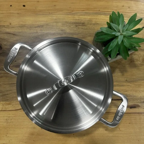 Made In 8 Quart Blue ProCoat Non Stick Stock Pot  & Lid  NEW