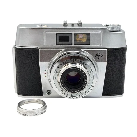 Agfa Silette 35mm Film Camera Color-Apotar 2.8 45mm Lens Prontor-SVS Germany