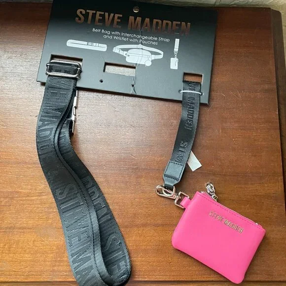 Steve Madden Wristlet Coin Purse and Belt Bag Strap.