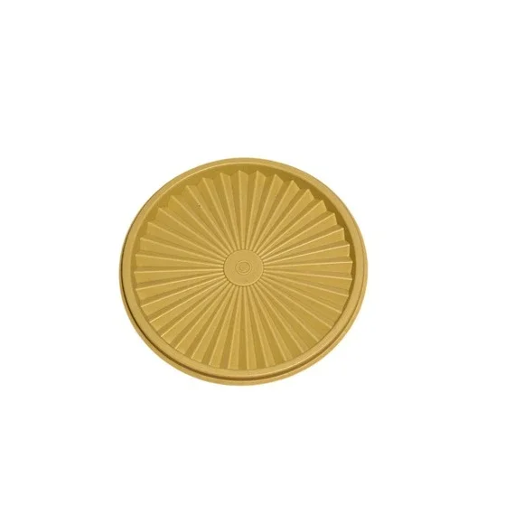 Vintage Tupperware REPLACEMENT LID Servalier Sunburst‎ 808-6 Harvest Gold