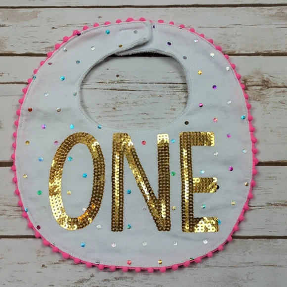 Mudpie ONE First Birthday Bib