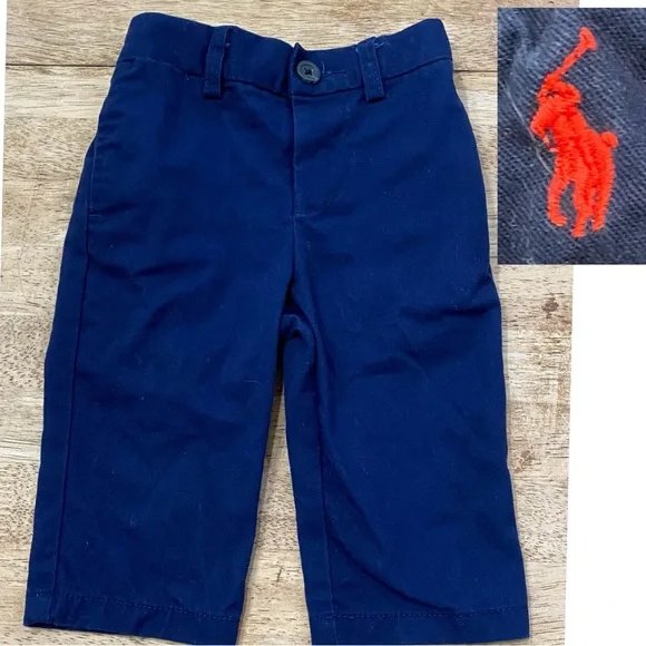 Ralph Lauren Infant Sz 6 mo Navy Polo Chino‎ Pants