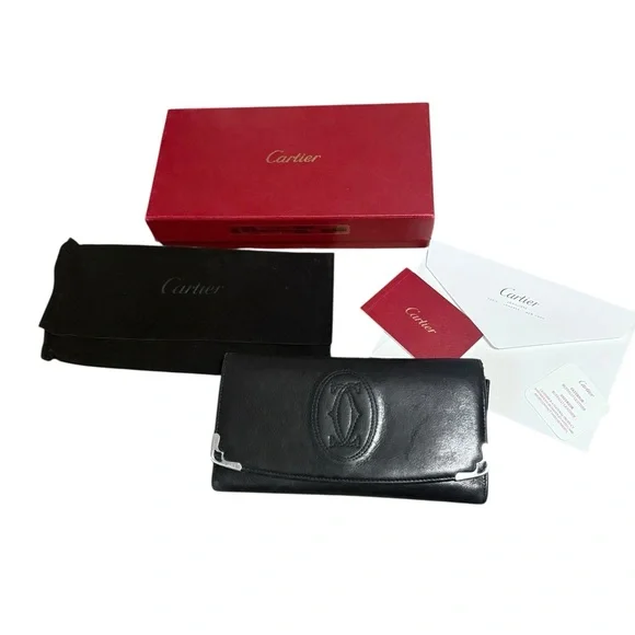 Black Buffalo Marcelo Leather Inter Long Wallet w/ Original Box, Papers & COA