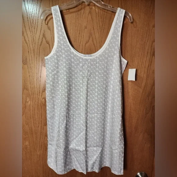 Rebecca Minkoff Silver Studded Mini Dress  alabaster scoop neck embellishments S
