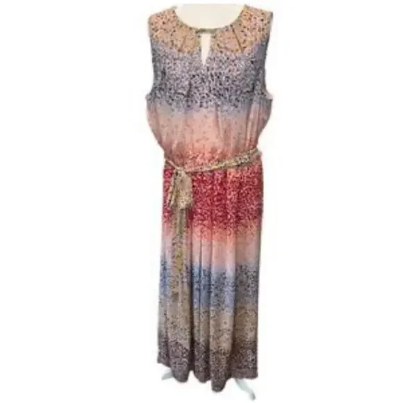 Lane Bryant Elegant Multicolor Gradient Maxi Dress