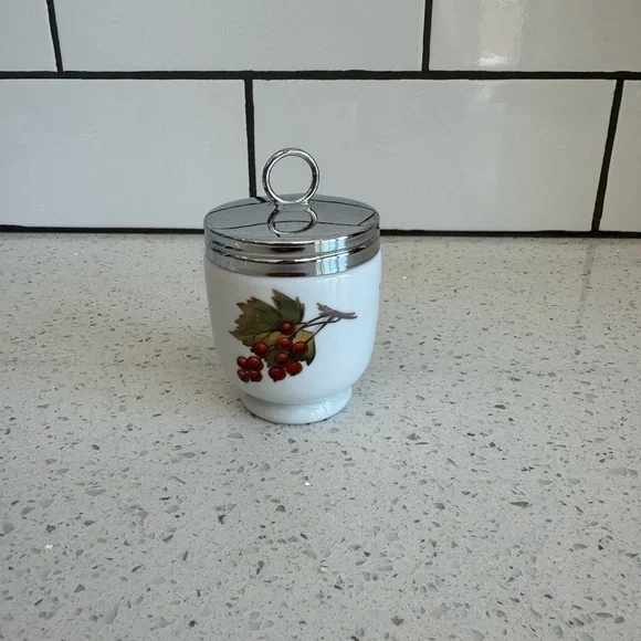 Royal Worcester King Size Egg Coddler with Fruit Motif