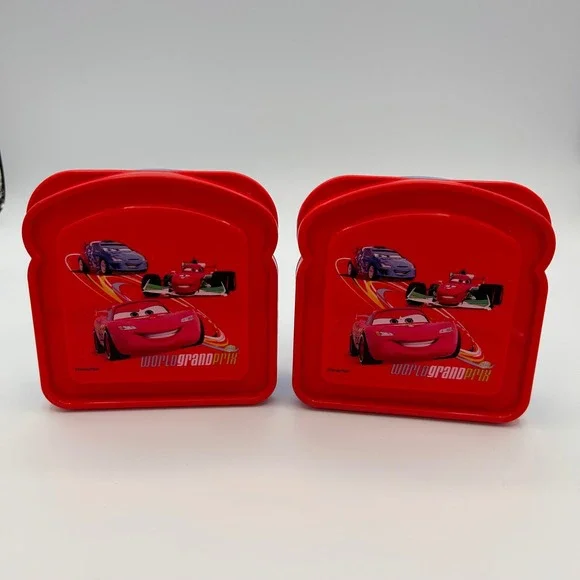 Disney‎ Pixar Cars World Grand Prix  Sandwich Container Kids 2pk