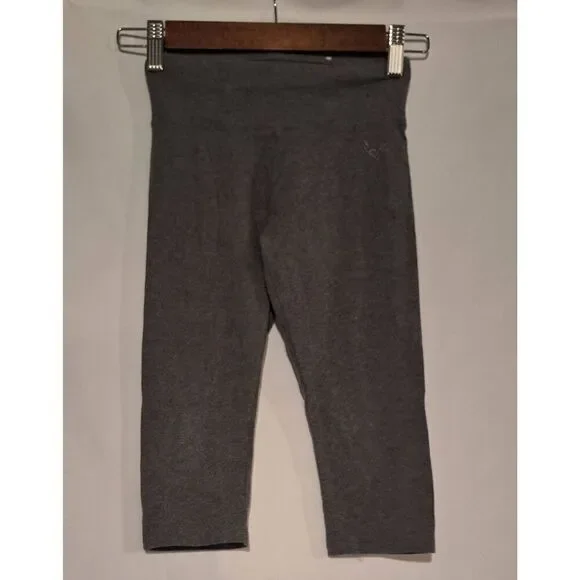 Justice‎ Girls Gray Capri Cropped Leggings Size 8 Preowned