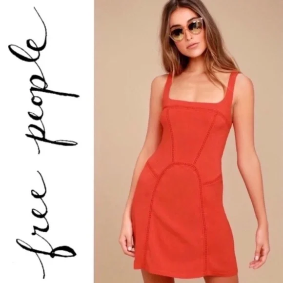 INTIMATELY FREE PEOPLE Beyond Me Red Mini‎ Dress
