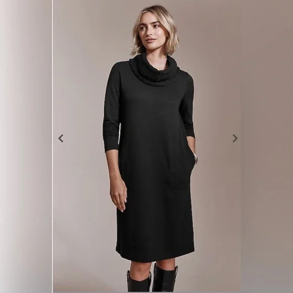 J.Jill Cowl Neck Sweater Dress XL Petite Casual Modern Minimalist Chic NWT $119