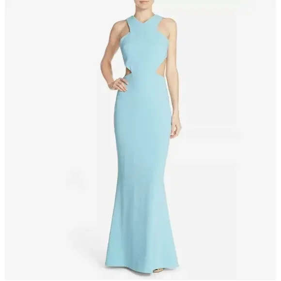 Backless Mermaid Evening Gown Cutout Bodycon Formal Dress 4