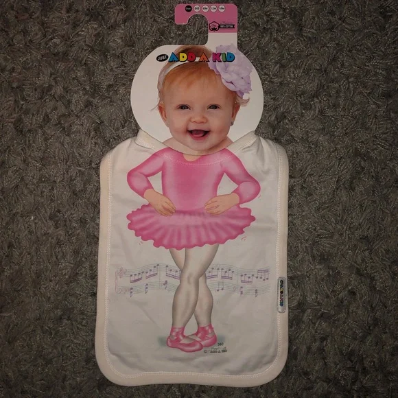 Just Add A Kid Oversize Ballerina Bib, New
