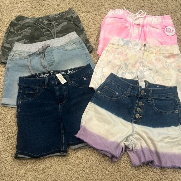 6 pair - Justice shorts