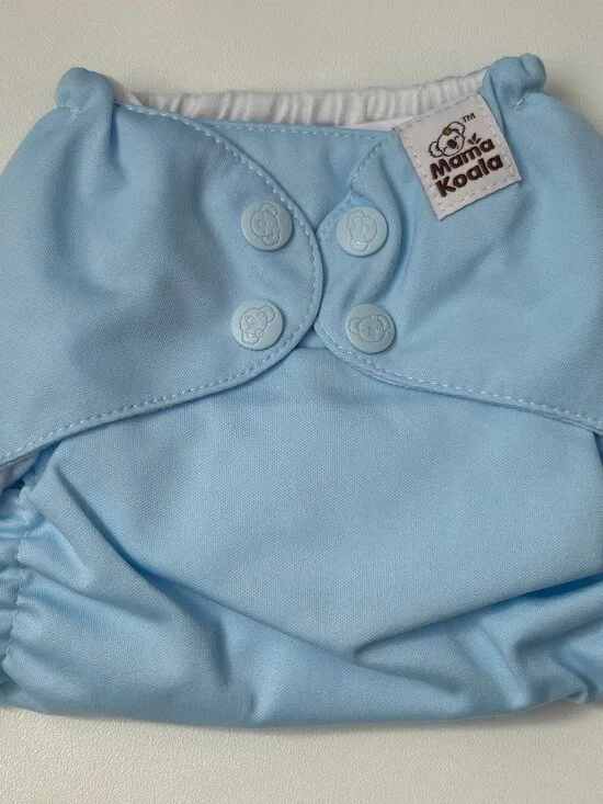NEW Mama Koala Pocket Cloth Diaper OS Light Blue No Insert