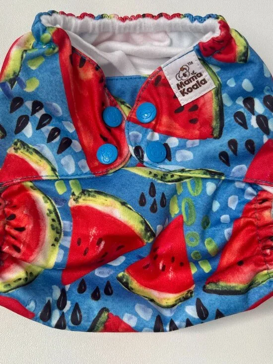 NEW Mama Koala Pocket Cloth Diaper OS Watermelon Print No Insert