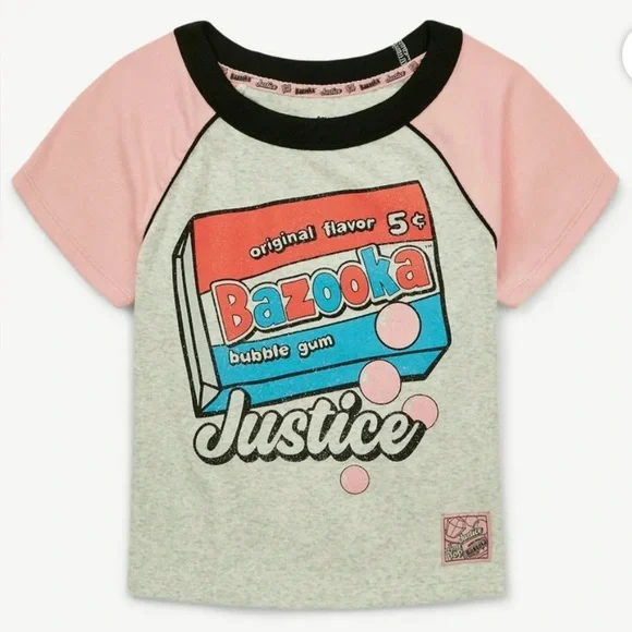 Justice Kids Bazooka Bubble Gum Graphic Tee &‎ Justice colorful jo…