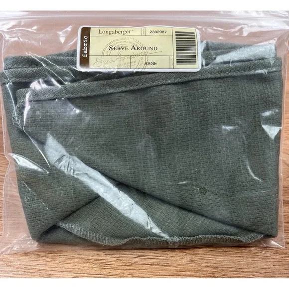 Longaberger Fabric Liner for Serve Around‎ Basket Sage Green 2302987 NEW