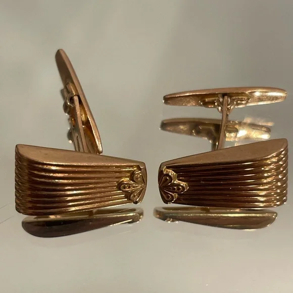 Solid 14k Rose Gold (Stamped and Acid tested, Cufflinks.Perfect condition
