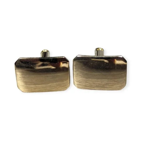 Gold Tone Men's Cuff Links