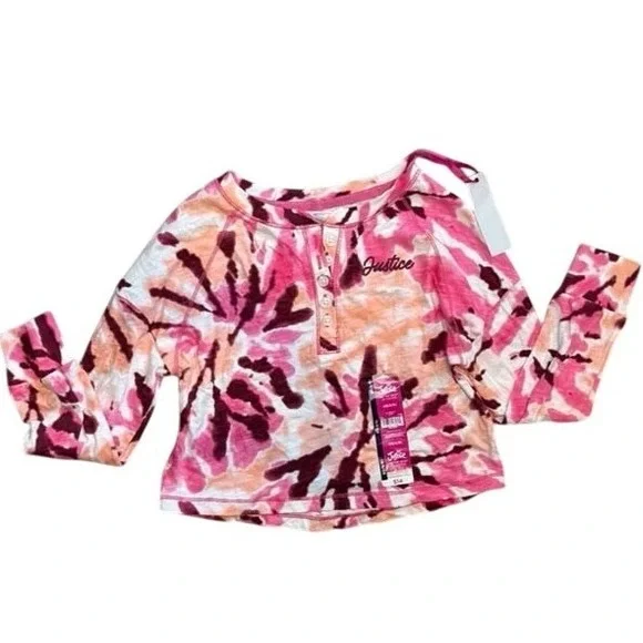 New With Tags! Justice Tie Dye XS Crop Top‎