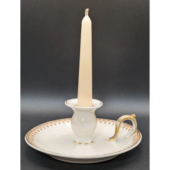 Vintage GDA Limoges Finger Candleholder Hand Painted 2‎ 1/2