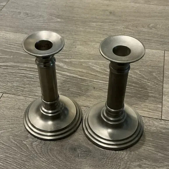 Silver Candlestick Candleholder Wedding Centerpiece Farmhouse French Country