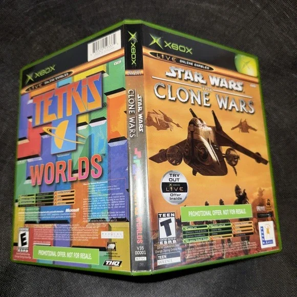 Star Wars: The Clone Wars /‎ Tetris Worlds (Xbox, 2003) Complete  Clean Disc