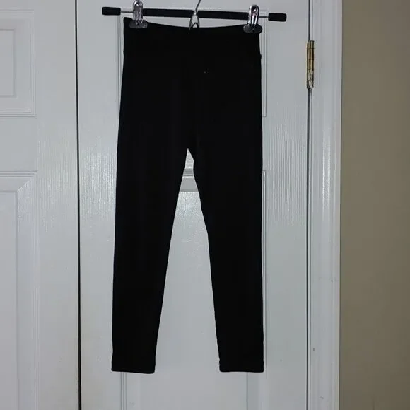 Justice black cropped leggings pants  Sz 7
