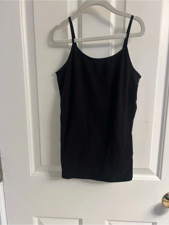 Justice Black Slim Camisole Tank with Spaghetti Straps
