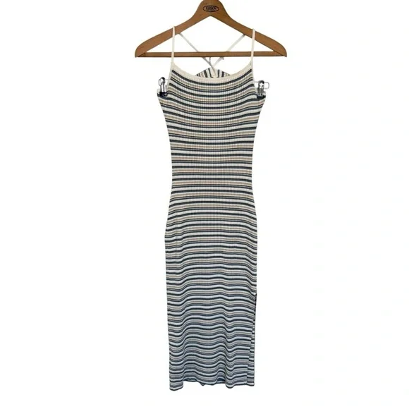 Abercrombie & Fitch Body con  Sweater Dress Women’s M, Stripe, open Back, slit